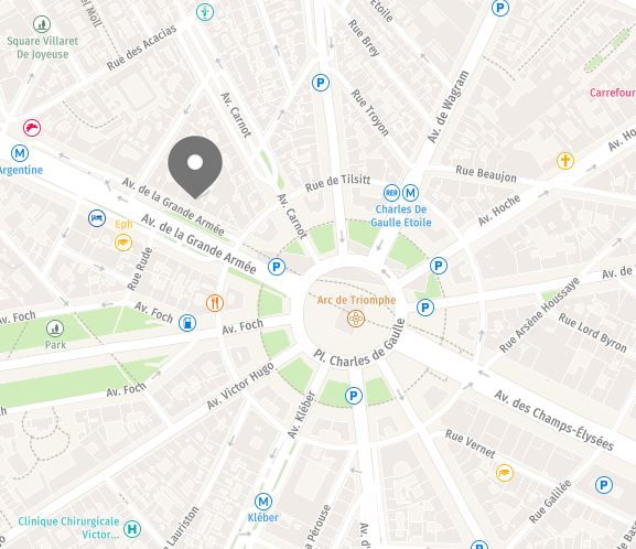 Plan d'accs au 10 bis avenue de la Grande Arme